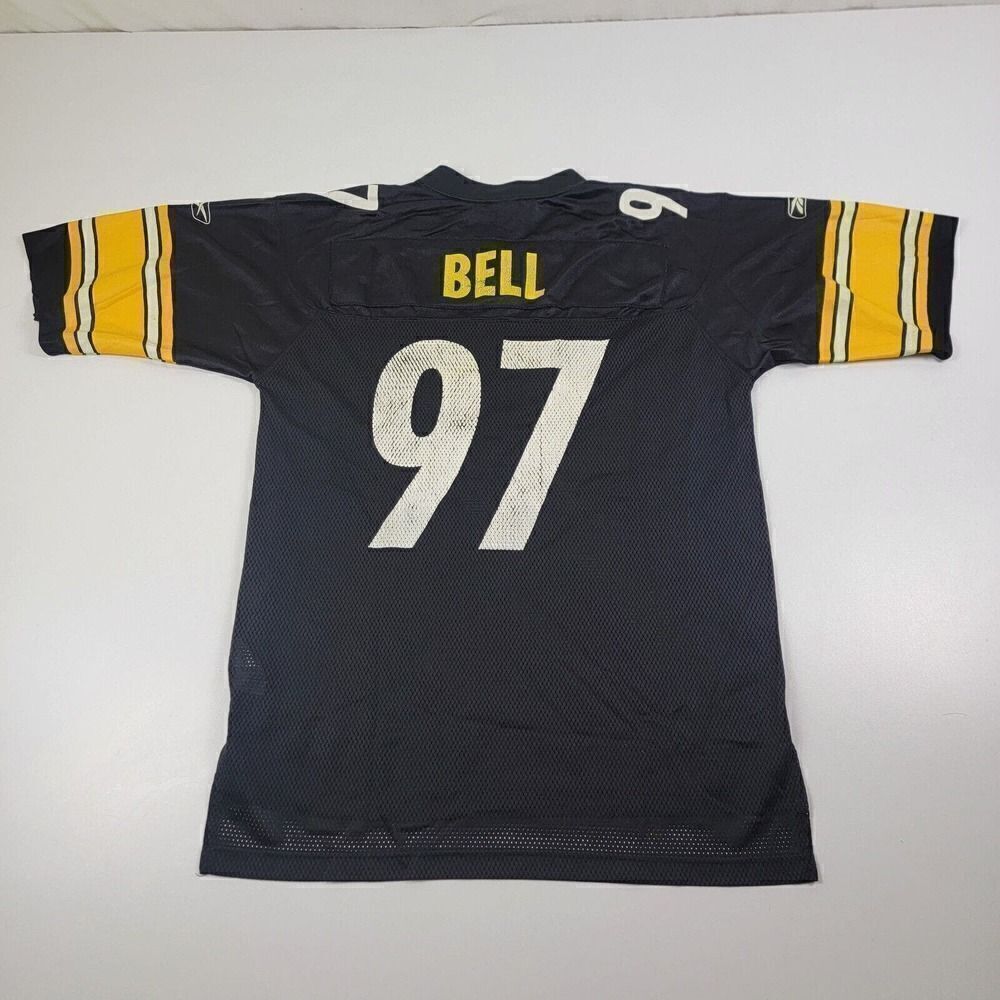 VINTAGE Reebok Kendrell‎ Bell Pittsburgh Steelers Football Jersey Size Medium M